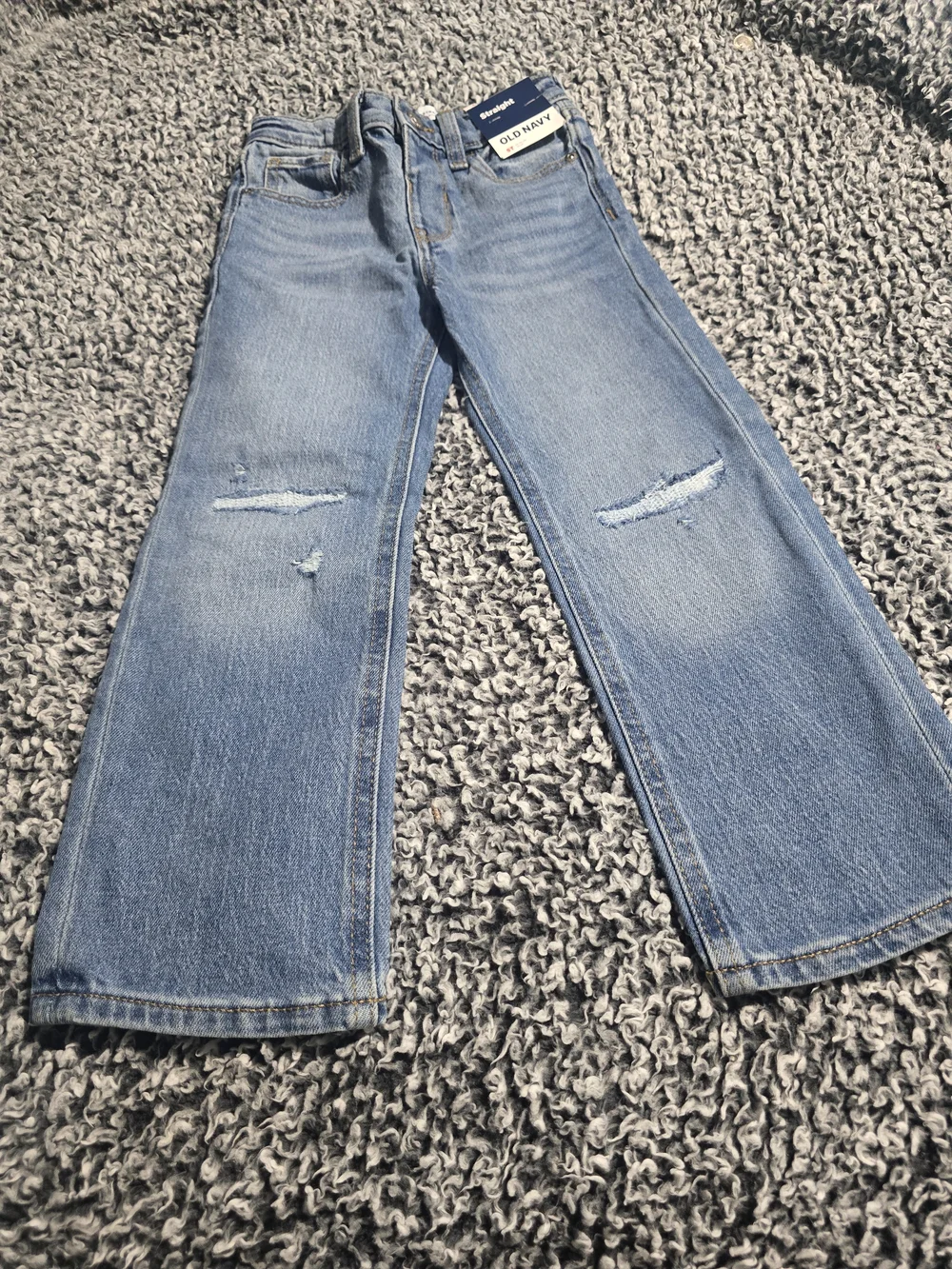 Old Navy STRAIGHT LEG Blue  Distressed Jeans